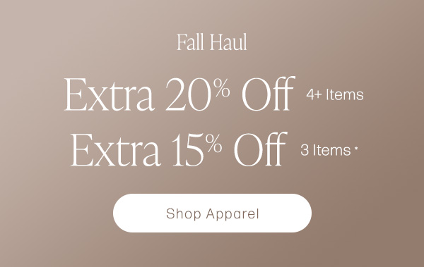 extra 20% off 4 or more items or extra 15% off 3 items for women