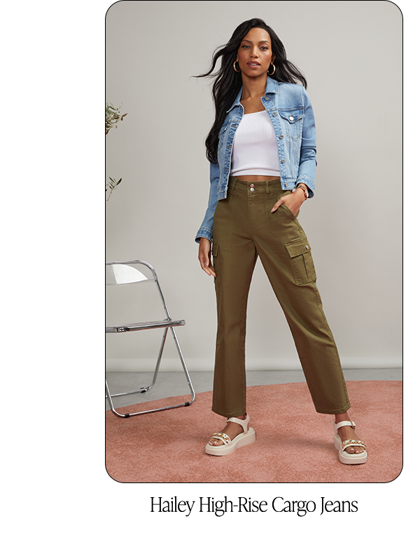 Hailey High-Rise Cargo Jeans