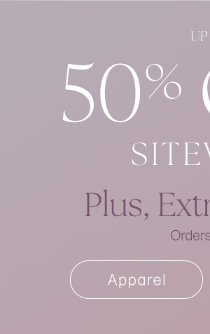 shop up to 50% off sitewide plus extra 15% off orders $125+