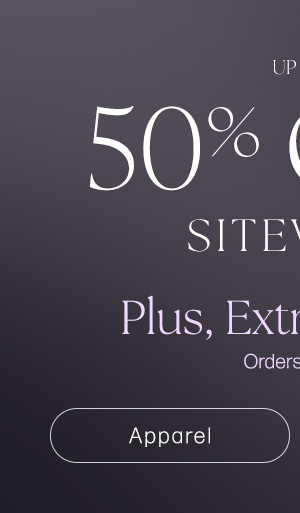 shop up to 50% off sitewide plus extra 15% off orders $125+