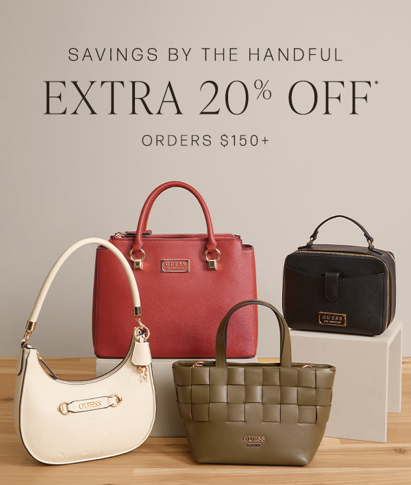 extra 20% off all orders $150+ featuring handbags for fall