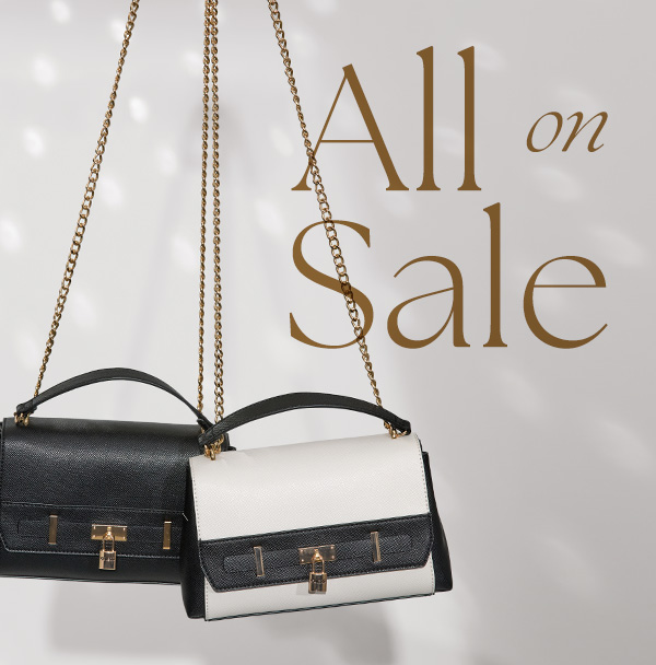 image of two frame silhouette crossbody bags with chain straps now 40% off