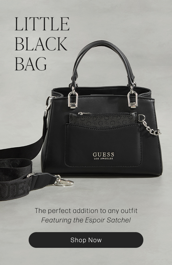 image of a black faux-leather small satchel with removable coin pouch