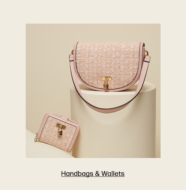 40% off everything featuring pink boucle tweed crossbody and wallet