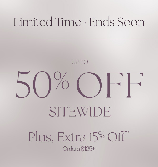 shop up to 50% off sitewide plus extra 15% off orders $125+ featuring women’s apparel