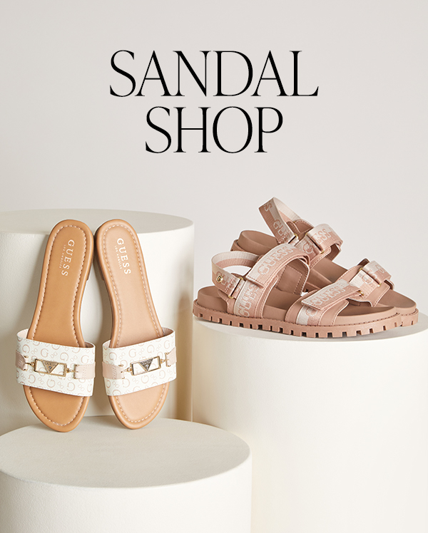 Avin Logo Strap Platform Sandals | GUESS