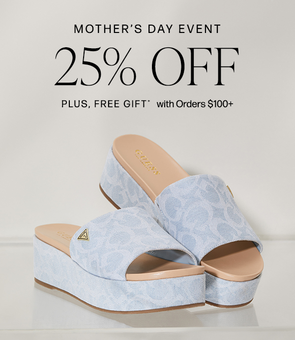 Mother’s Day event 25% off all accessories plus free gift with orders $100+