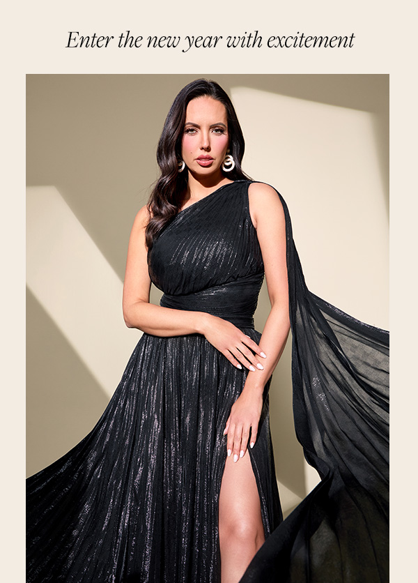 Make a dramatic entrance into 2025 in an exciting ensemble. 