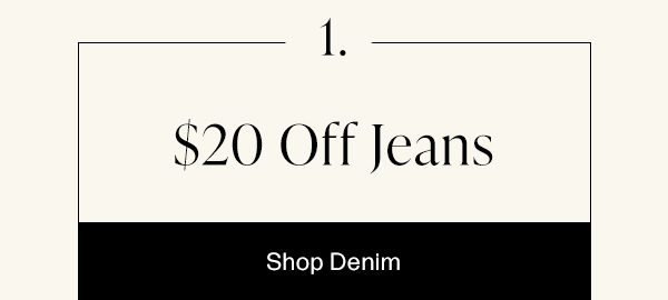 $20 off denim jeans