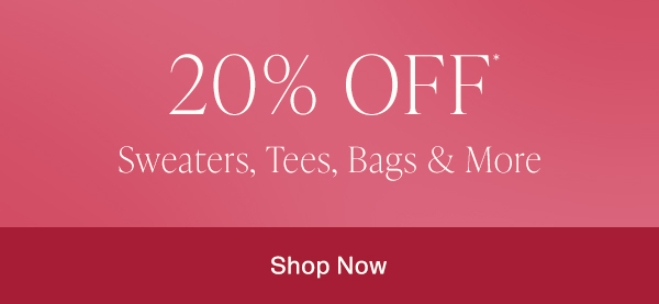 20% off denim tees bags and more